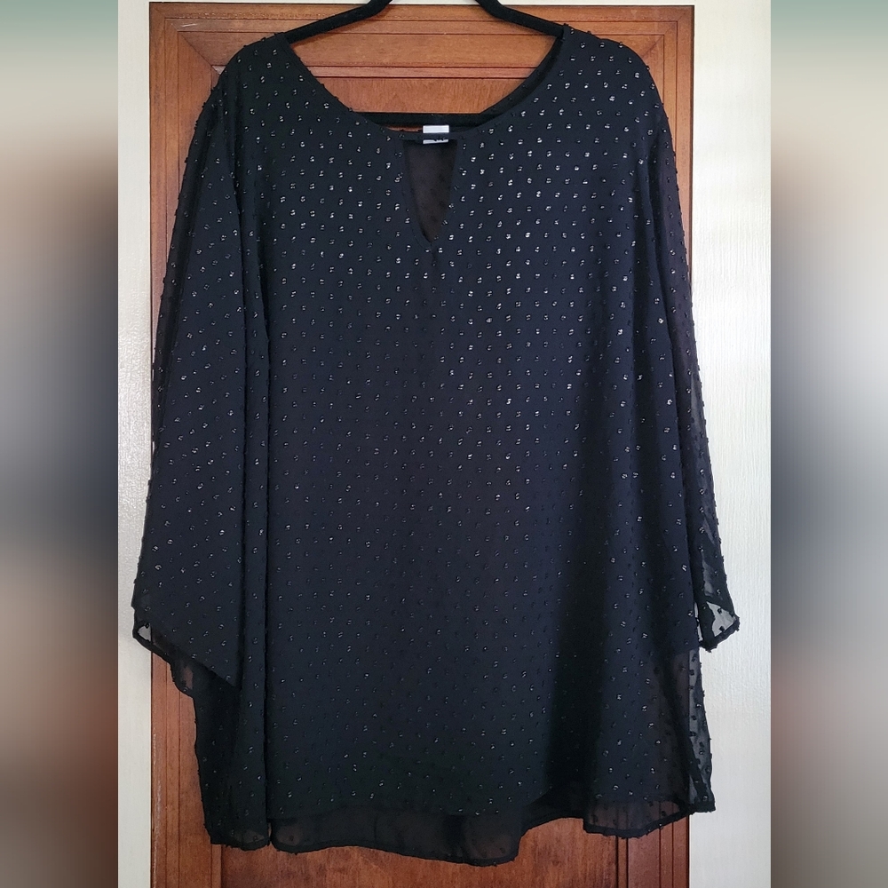 #25 Torrid Black Sheer Blouse
